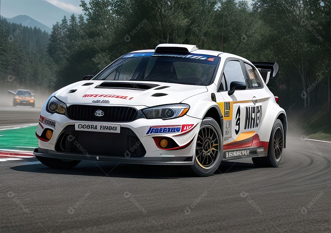 Carro rally ultra realista hiper