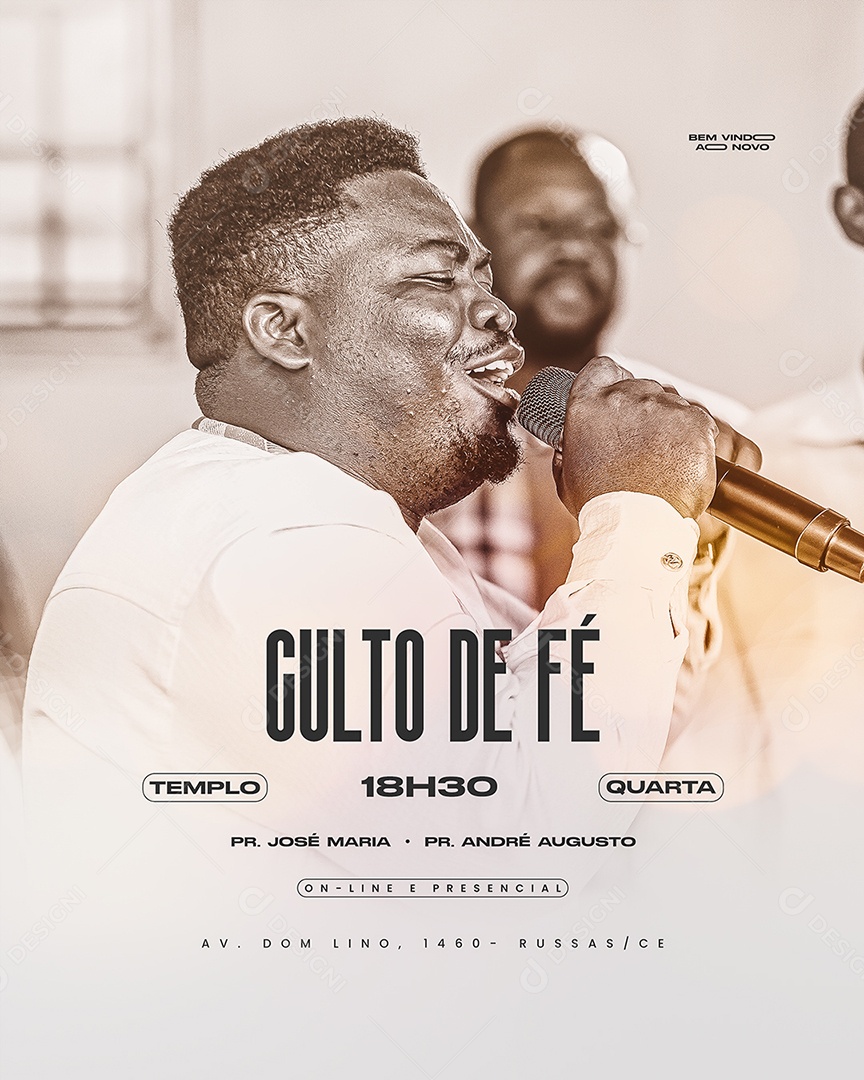 Flyer Culto De Fé Social Media PSD Editável