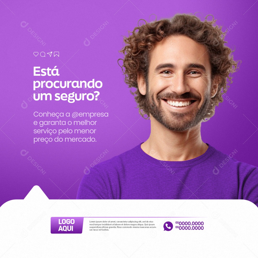 Está Procurando um Seguro Social Media PSD Editável