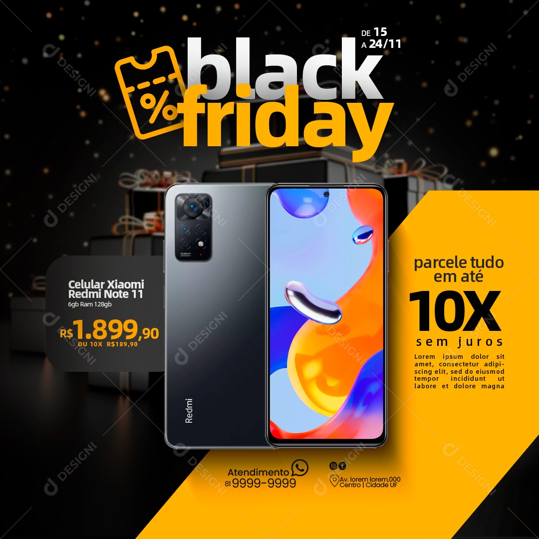 Black Friday Loja De Eletrônicos Social Media PSD Editável