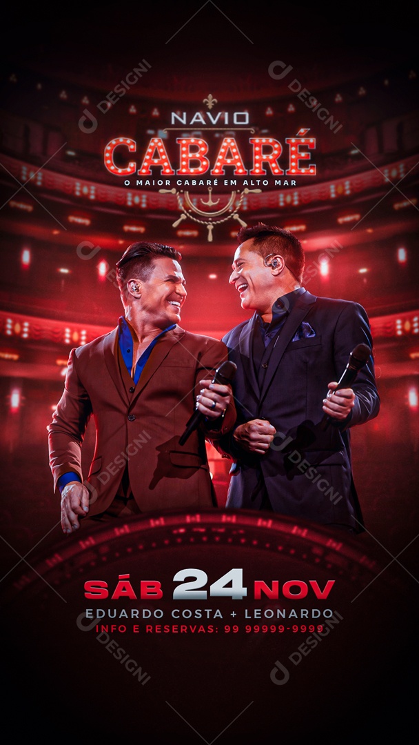 Social Media Flyer Story Navio Cabaré PSD Editável