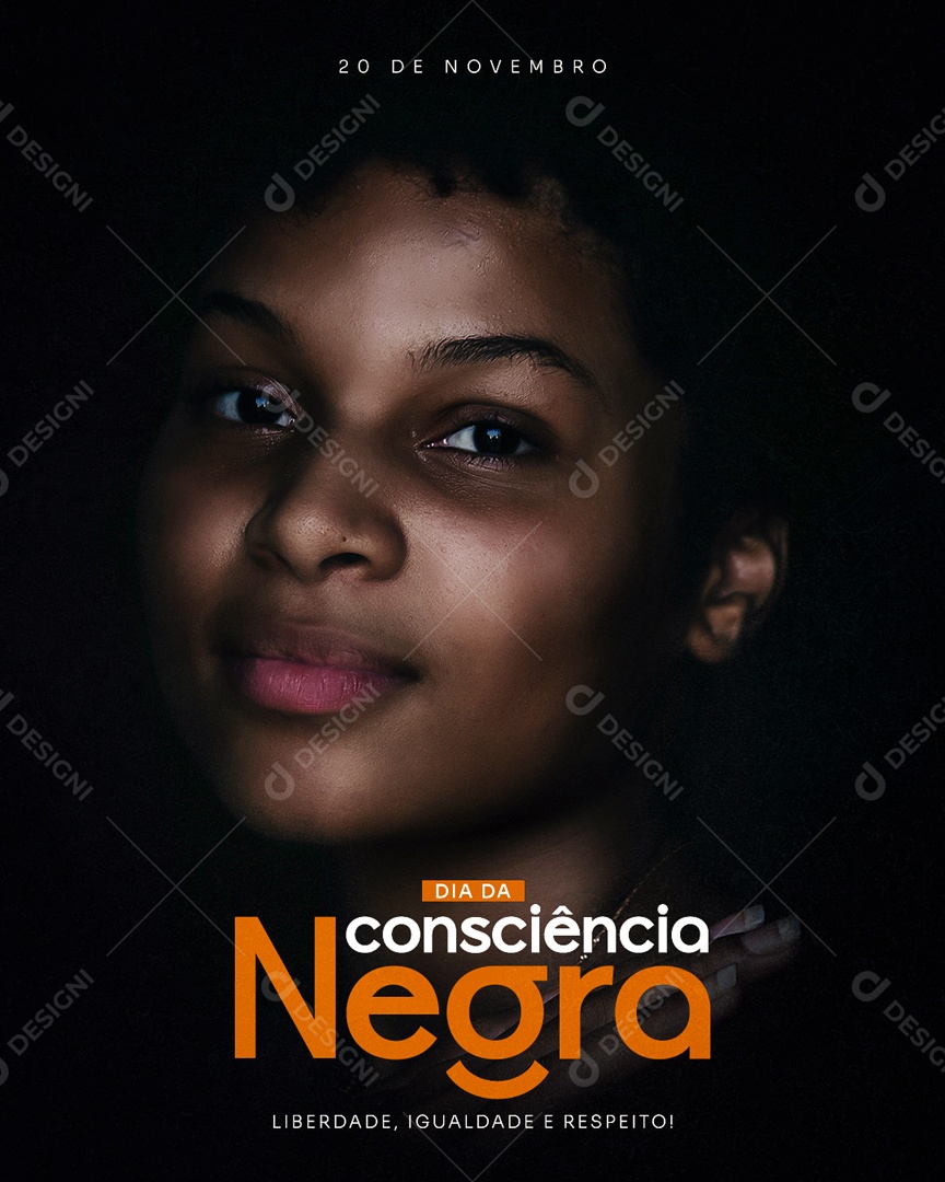 Dia Da Consciência Negra Igualdade e Respeito Social Media PSD Editável