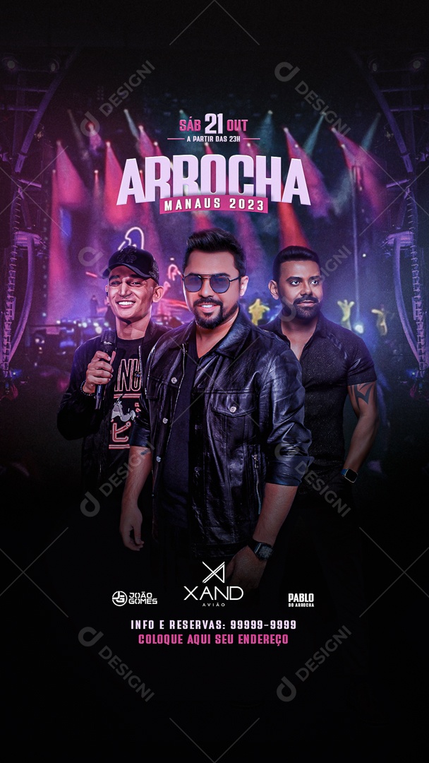 Social Media Flyer Story Arrocha PSD Editável