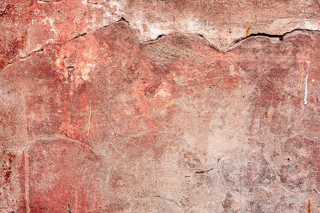 Textura, parede, concreto, pode ser usado como fundo. Fragmento de parede com arranhões e rachaduras