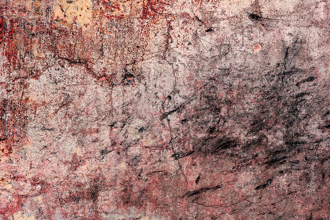 Textura, parede, concreto, pode ser usado como fundo. Fragmento de parede com arranhões e rachaduras