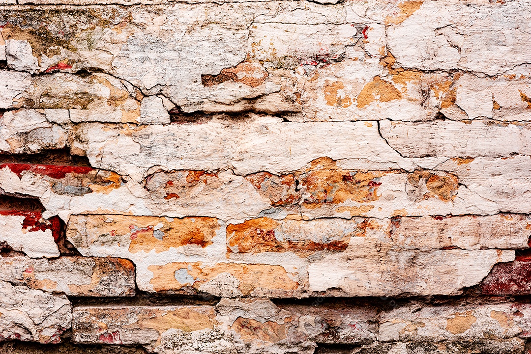 Textura, tijolo, parede, pode ser usado como fundo. Textura de tijolo com arranhões e rachaduras