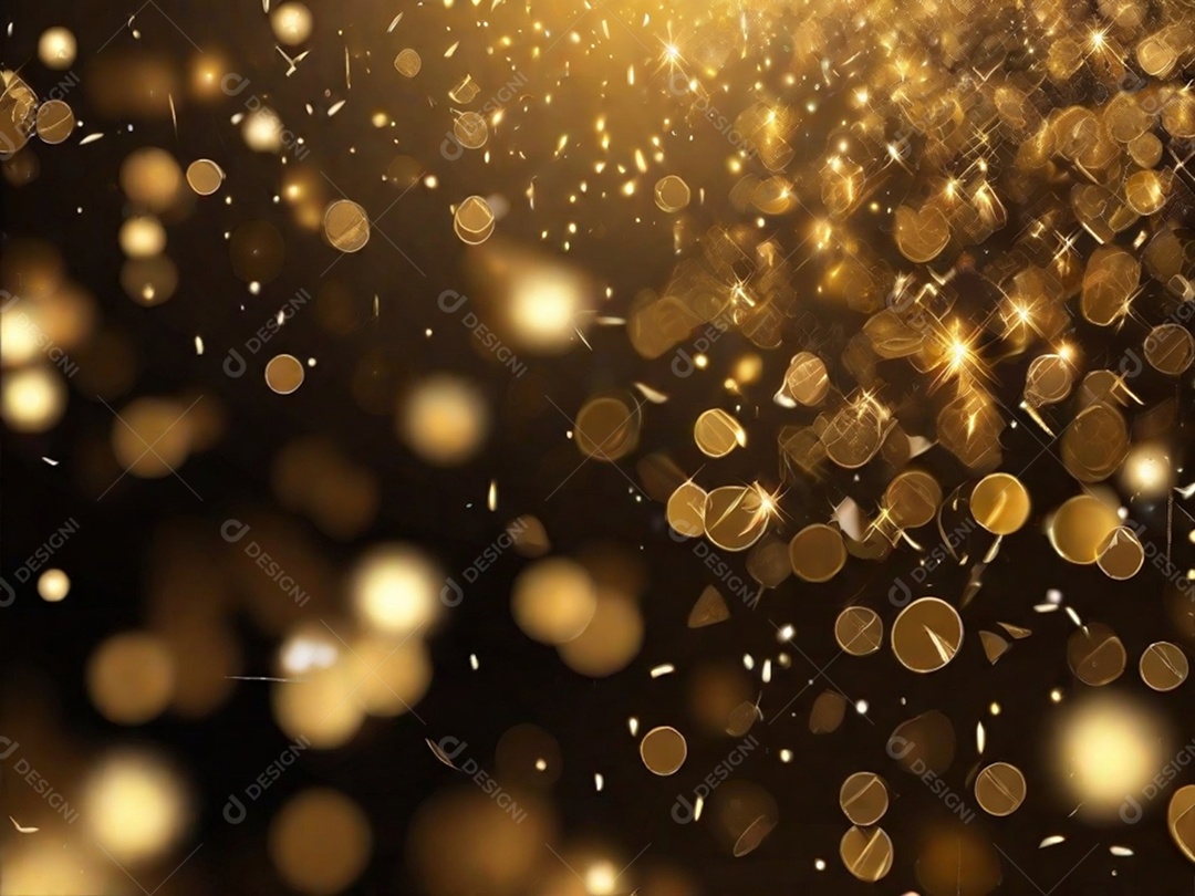 Um fundo abstrato cheio de ouro