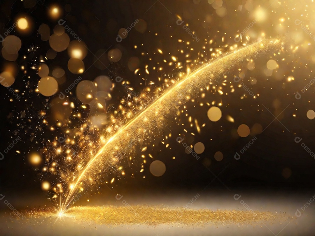 Um fundo abstrato cheio de ouro