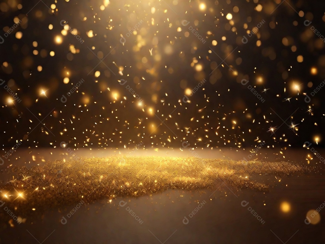 Um fundo abstrato cheio de ouro