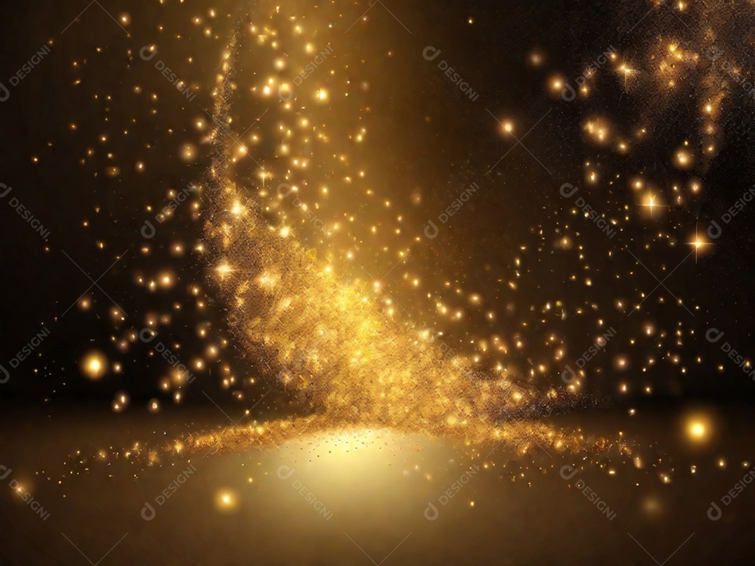 Um fundo abstrato cheio de ouro