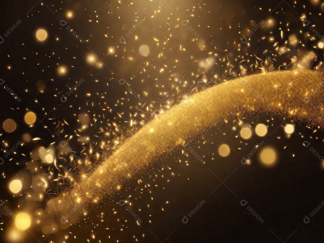 Um fundo abstrato cheio de ouro