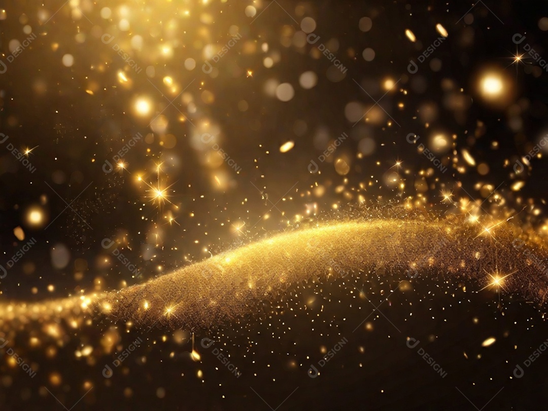 Um fundo abstrato cheio de ouro