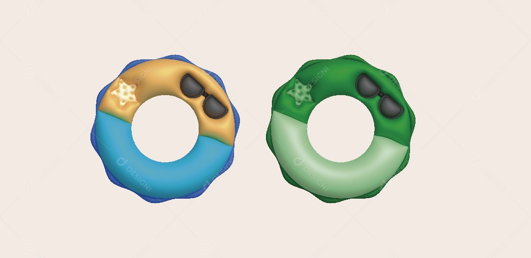 Boia de Praia Ilustração 3D Vetor EPS