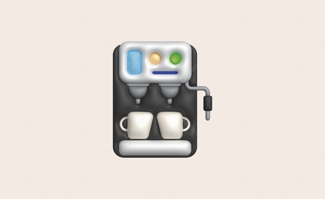 Maquina de Café Expresso Ilustração Vetor EPS