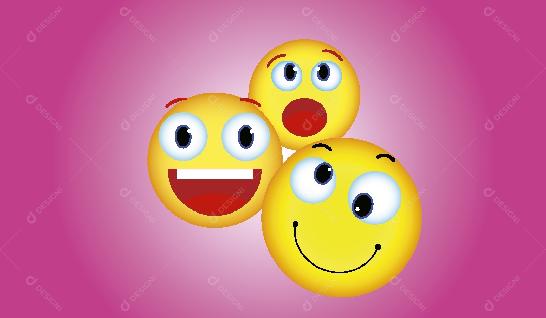 Conjunto de Emojis Ilustração Vetor EPS