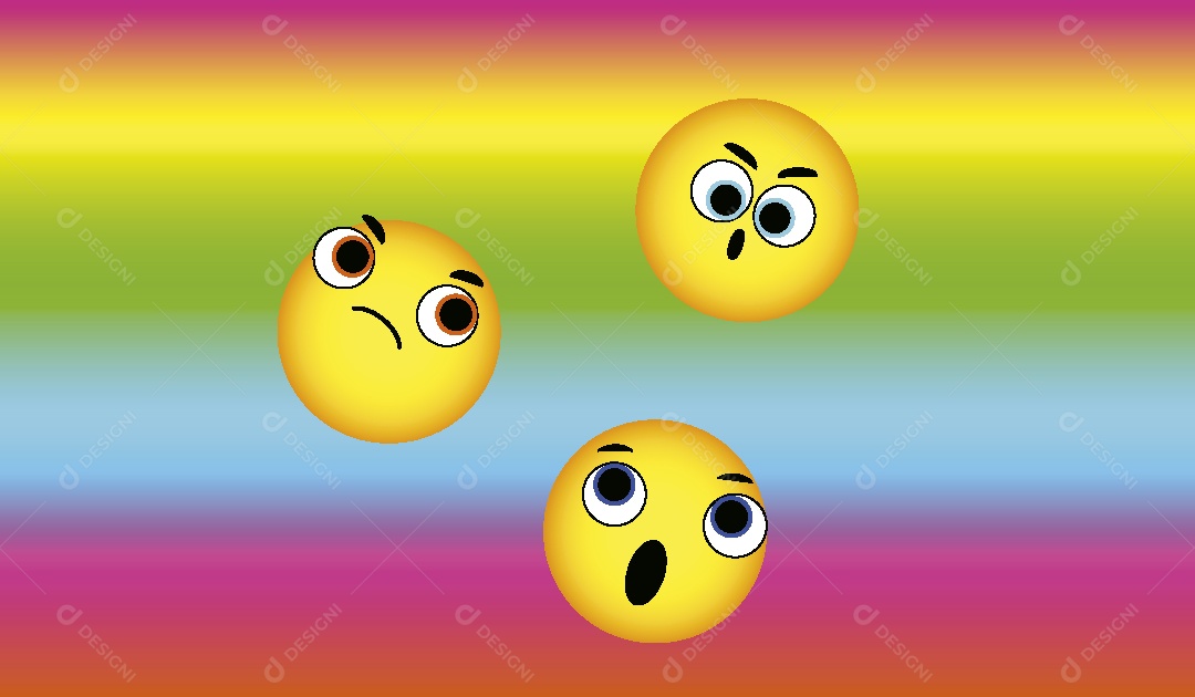 Conjunto de Emoji Ilustração Vetor EPS