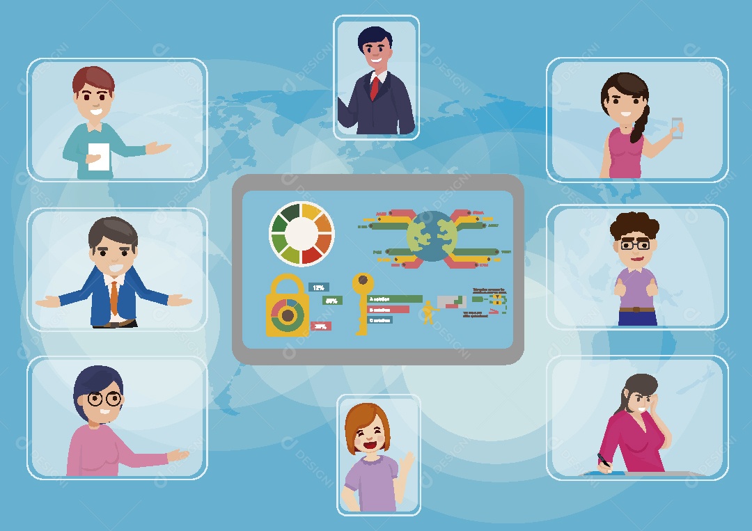 Equipe de Negócios Ilustração Vetor EPS