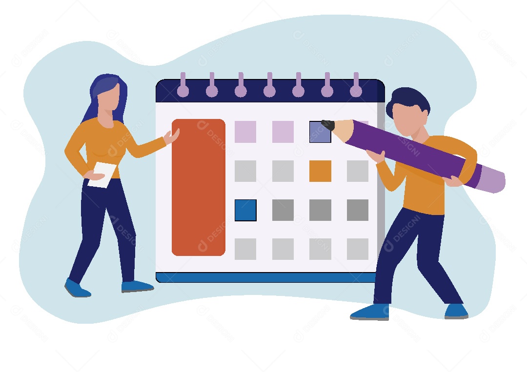 Planejamento e Agendamento Ilustração Vetor EPS