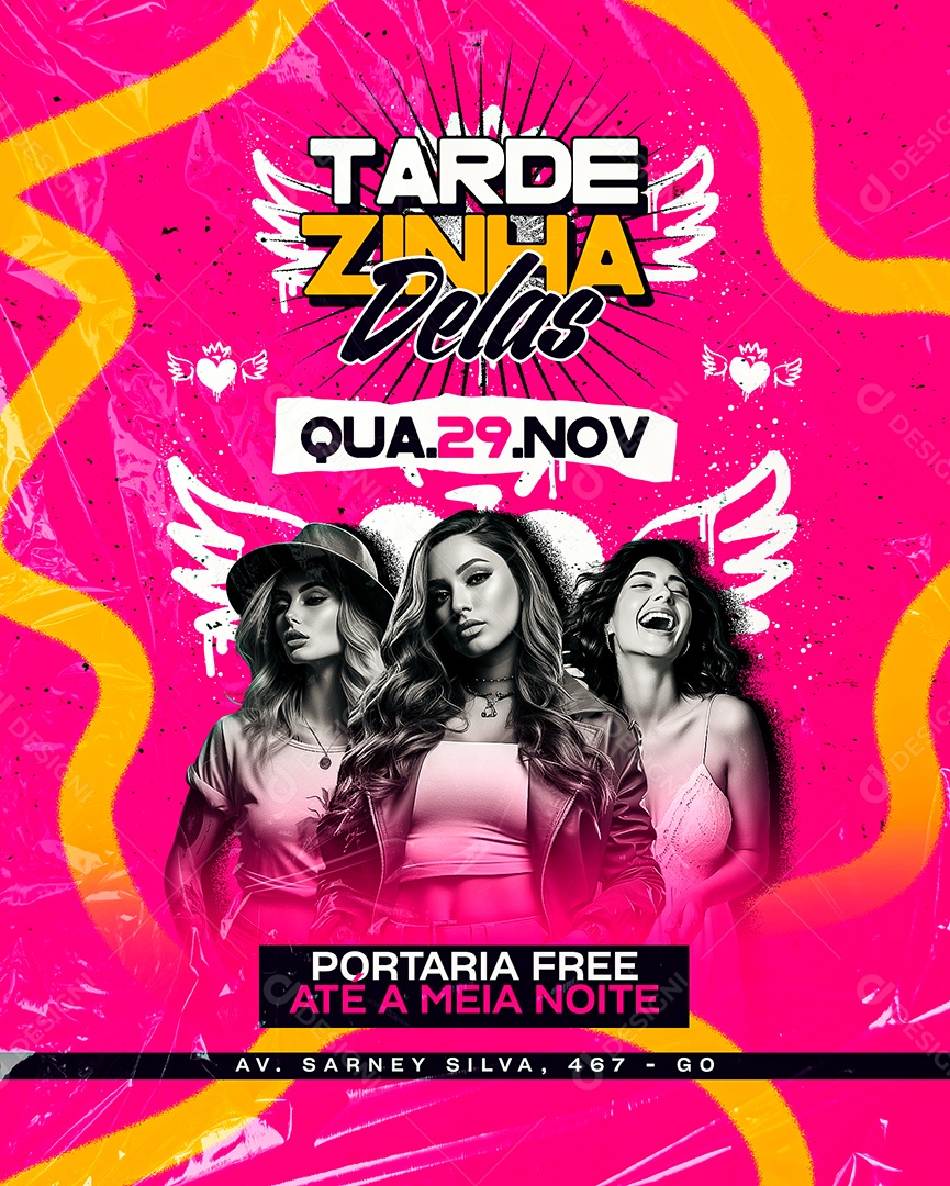 Flyer Tardezinha Delas Social Media PSD Editável