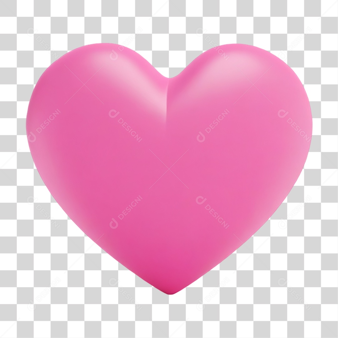 Coração Rosa PNG Transparente