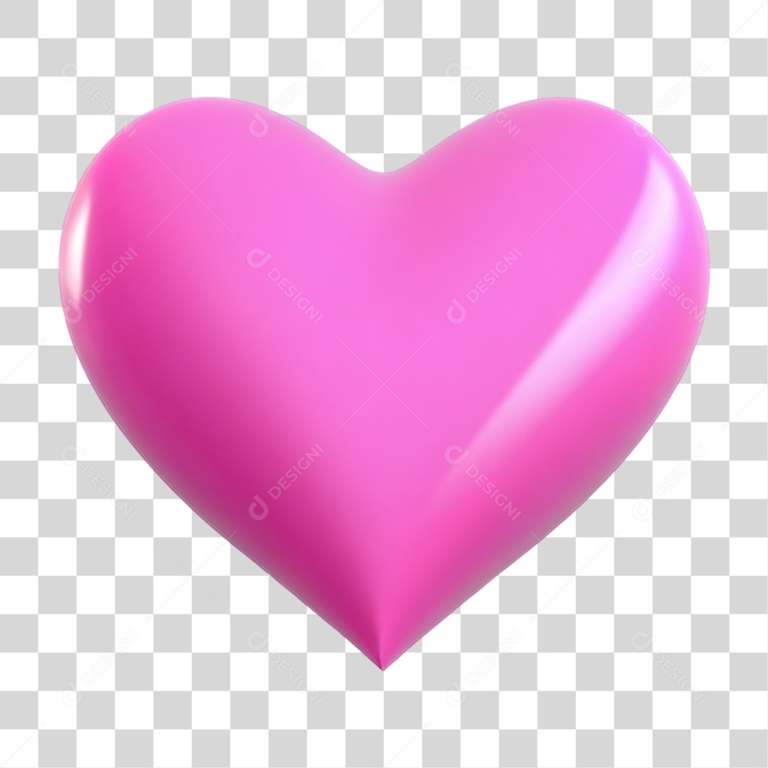 Coração Rosa PNG Transparente