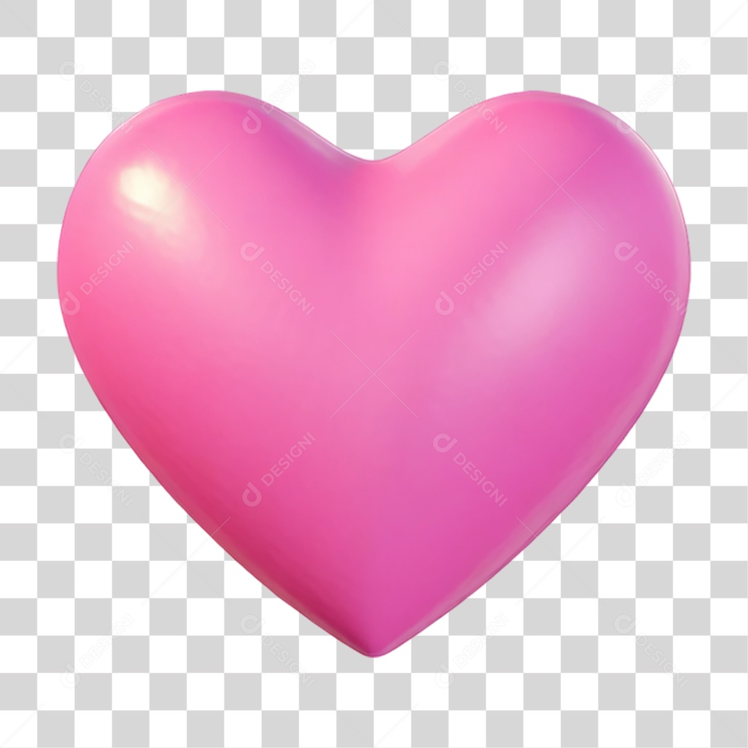 Coração Rosa PNG Transparente