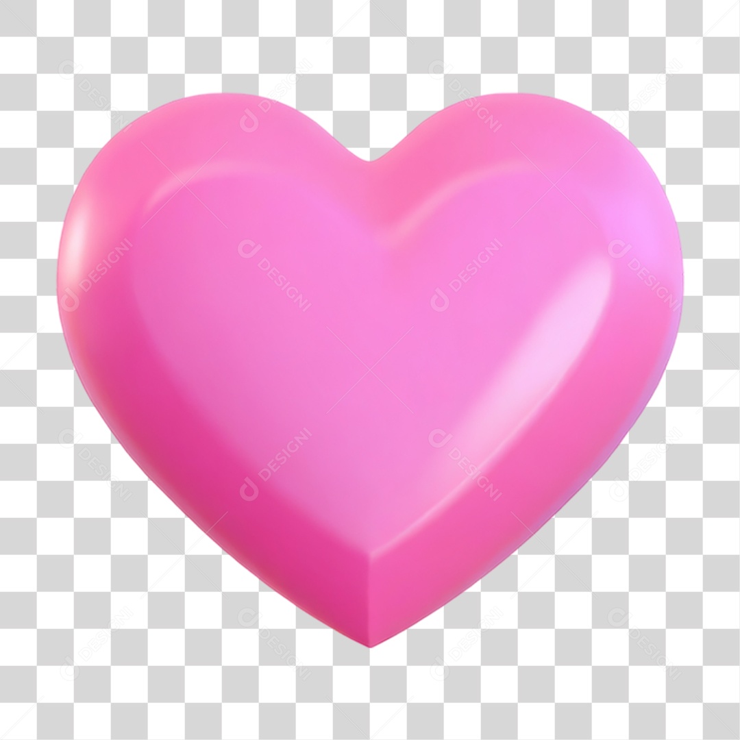 Coração Rosa PNG Transparente