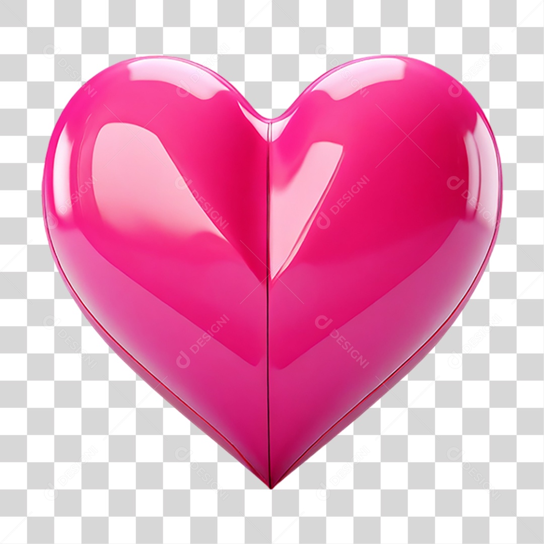 Coração Rosa PNG Transparente