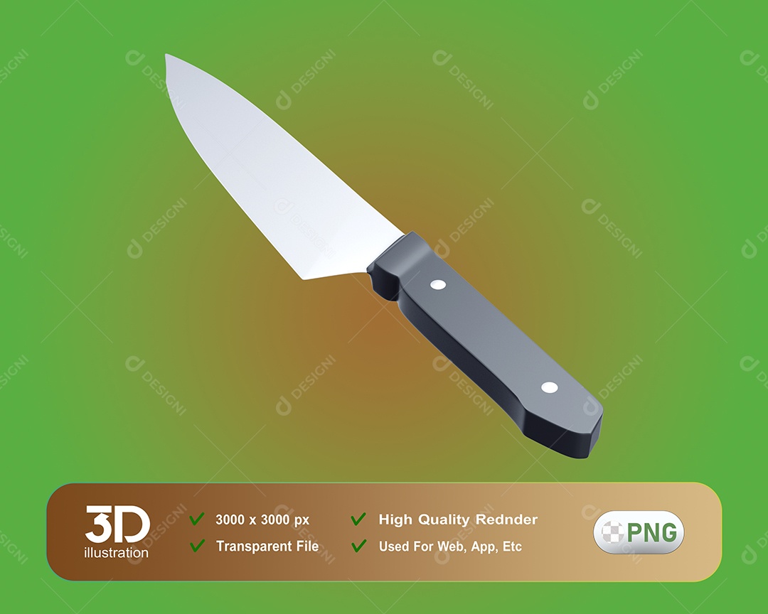 Acampamento Faca Elemento 3D para Composição PSD