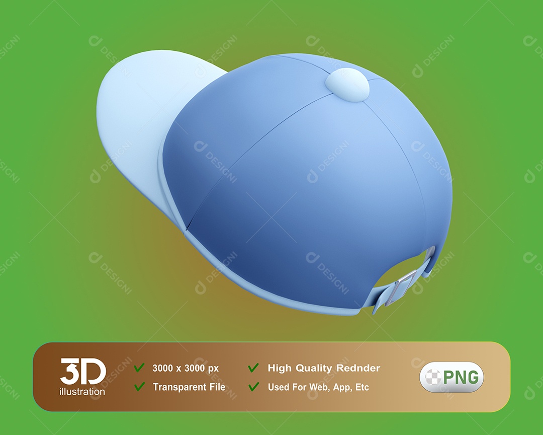 Acampamento Boné Elemento 3D para Composição PSD