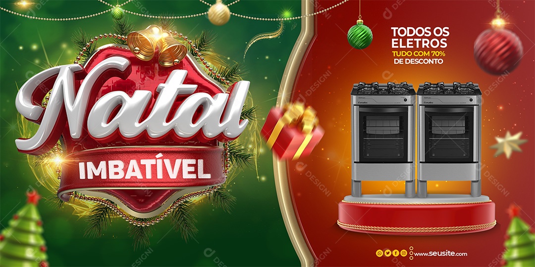 Social Media Banner Natal Imbatível Todos Eletros PSD Editável