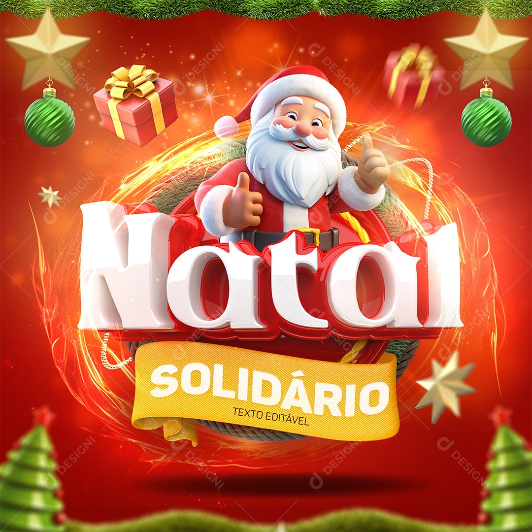 Natal Solidário Social Media PSD Editável