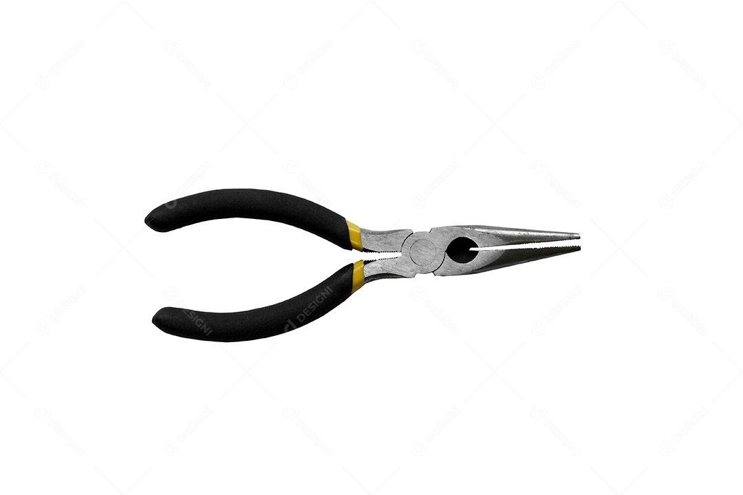 Alicate com aço reforçado nas pinças de alça plástica preta