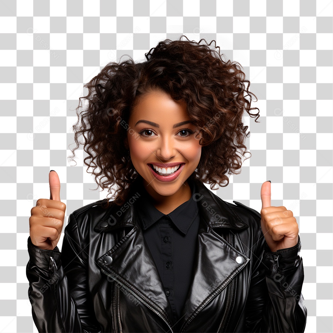 Mulher Sorrindo Alegre Dia da Consciência Negra 20 de Novembro PNG Transparente