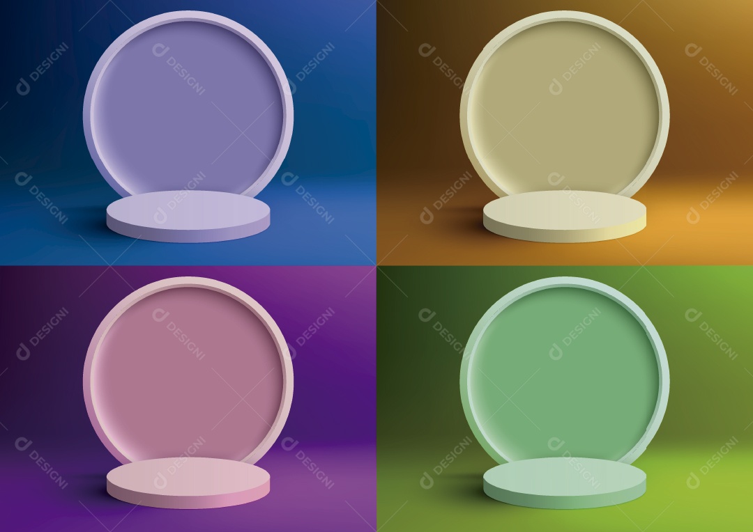 Modelo de Cenário de Pódio Vetor EPS Editável