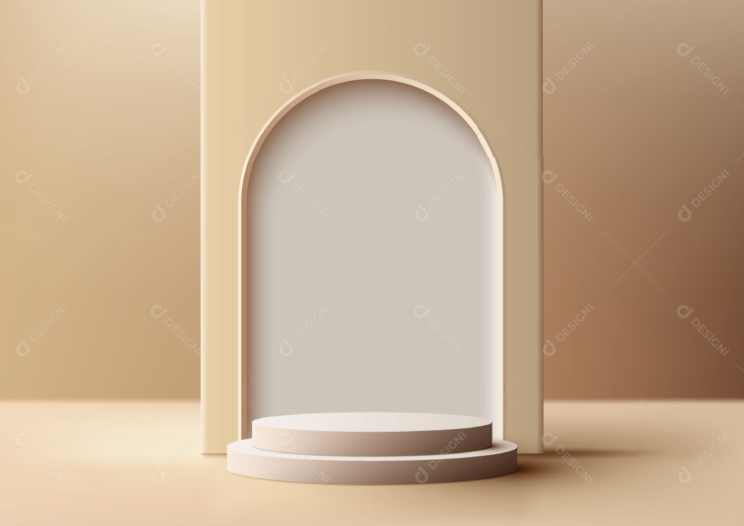 Modelo de Cenário de Pódio Minimalista Vetor EPS Editável