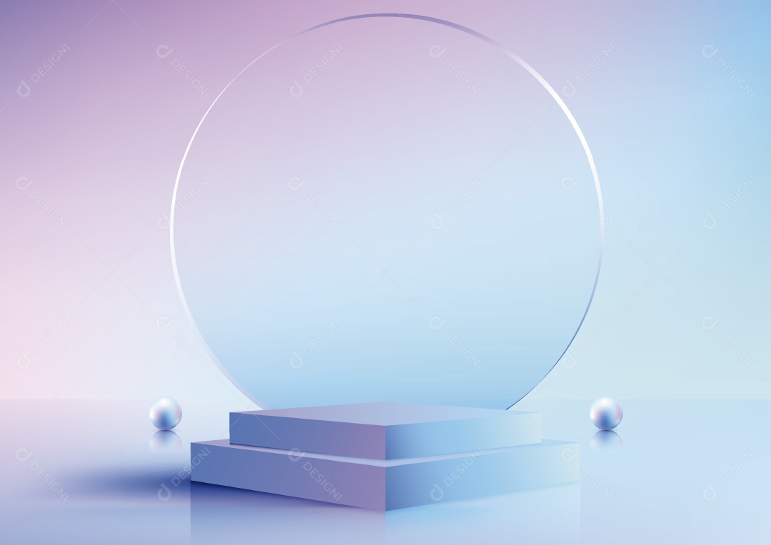 Modelo de Cenário de Pódio Minimalista Vetor EPS Editável