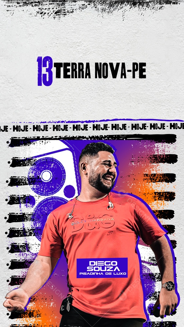 Flyer Story Hoje Diego Souza Pisadinha De Luxo Social Media PSD Editável