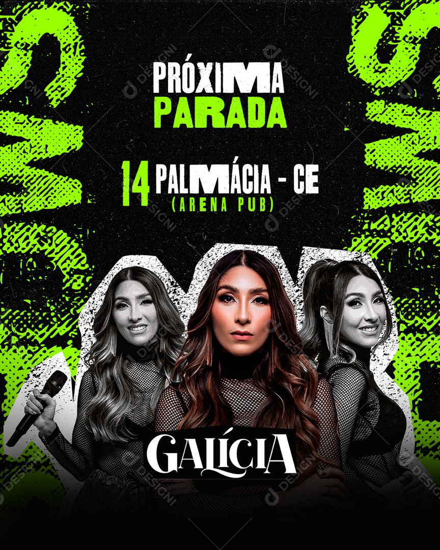 Social Media Flyer Feed Próxima Parada Galícia PSD Editável