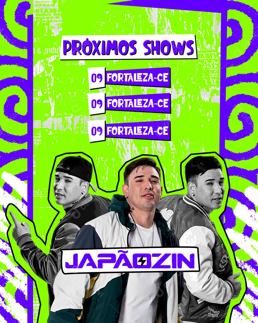 Flyer Feed Próximos Shows Japãozin Social Media PSD Editável