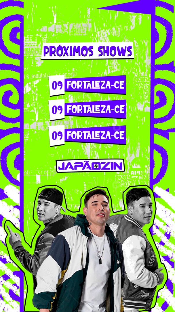 Flyer Story Próximos Shows Japãozin Social Media PSD Editável
