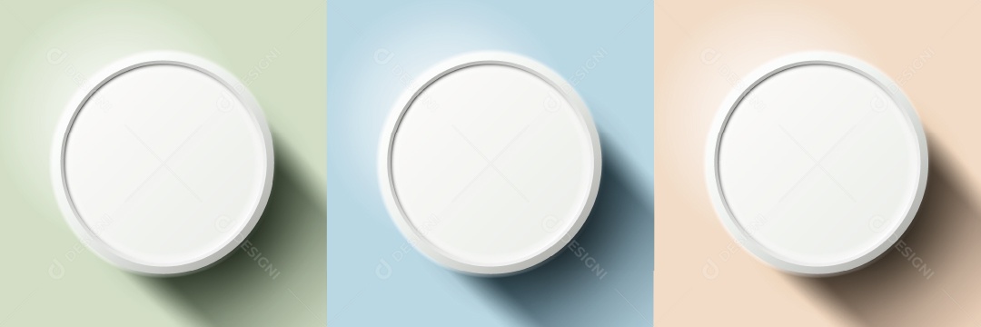 Conjunto de Círculos Estilo Painel Vetor EPS Editável