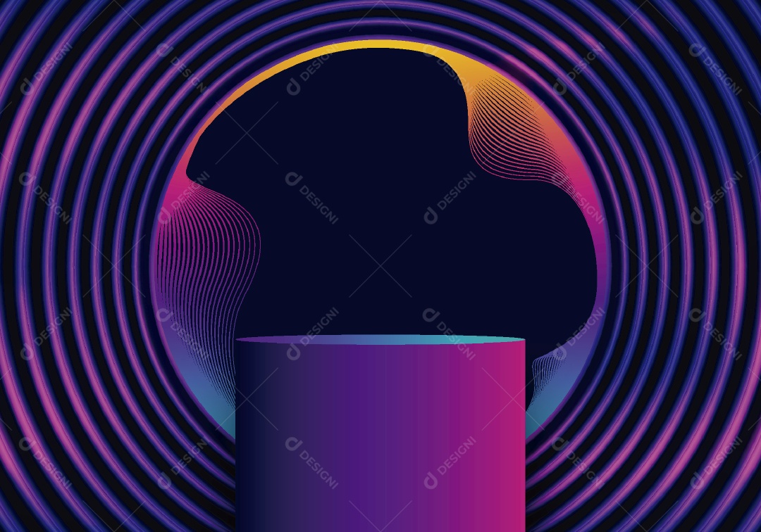 Modelo de Cenário de Pódio Vetor EPS Editável