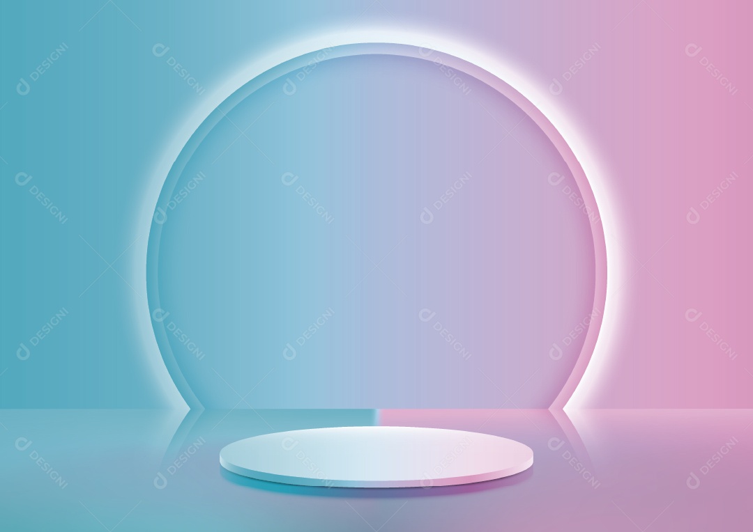 Modelo de Cenário de Pódio Minimalista Vetor EPS Editável