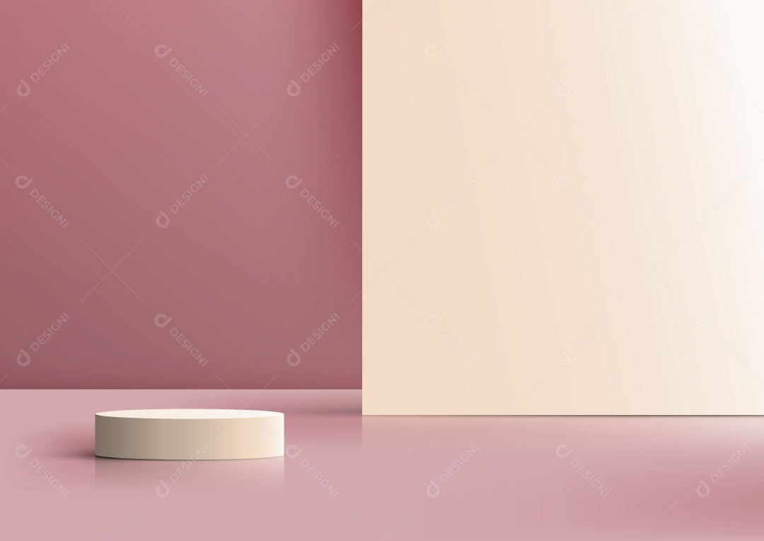 Modelo de Cenário de Pódio Minimalista Vetor EPS Editável