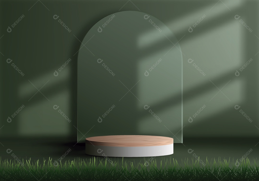 Modelo de Cenário de Pódio Minimalista Vetor EPS Editável