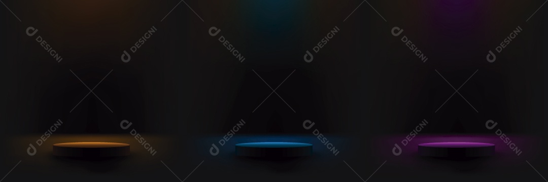 Modelo de Cenário de Pódio Minimalista Vetor EPS Editável