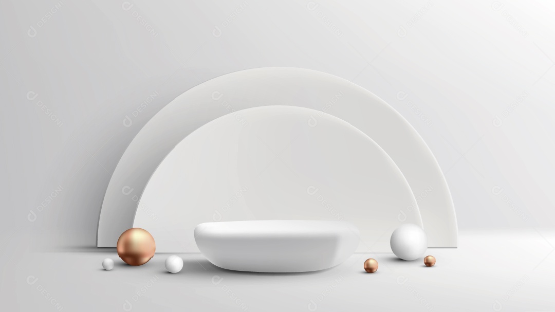 Modelo de Cenário de Pódio Minimalista Vetor EPS Editável