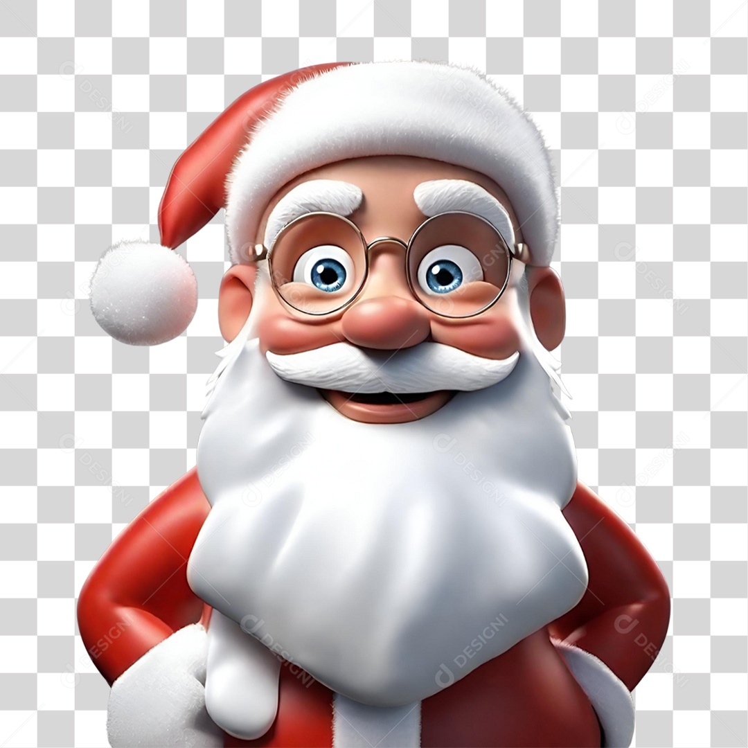 Avatar Papai Noel 3D em PNG Transparente