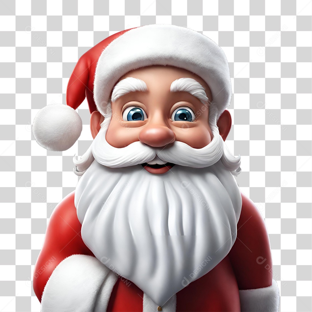 Avatar Papai Noel 3D em PNG Transparente